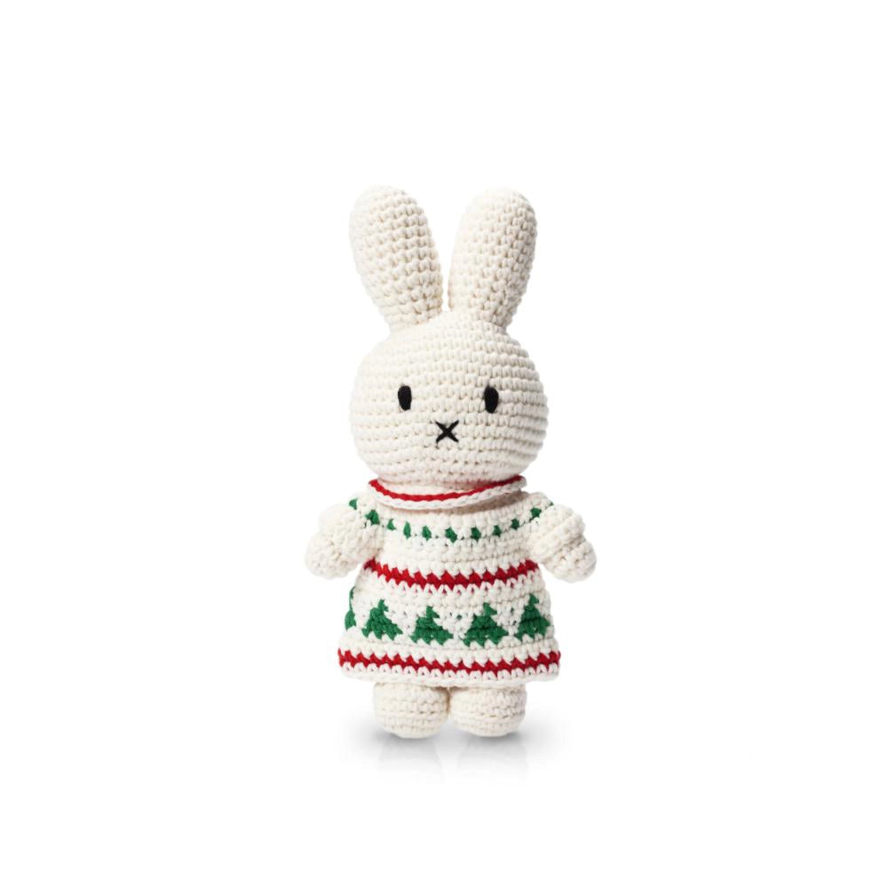 Miffy Crocheted Stuffed Plush - Christmas Dress