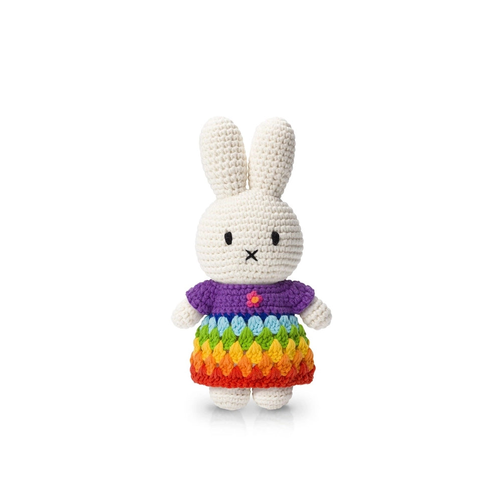 Miffy Crocheted Stuffed Plush - Rainbow Dress