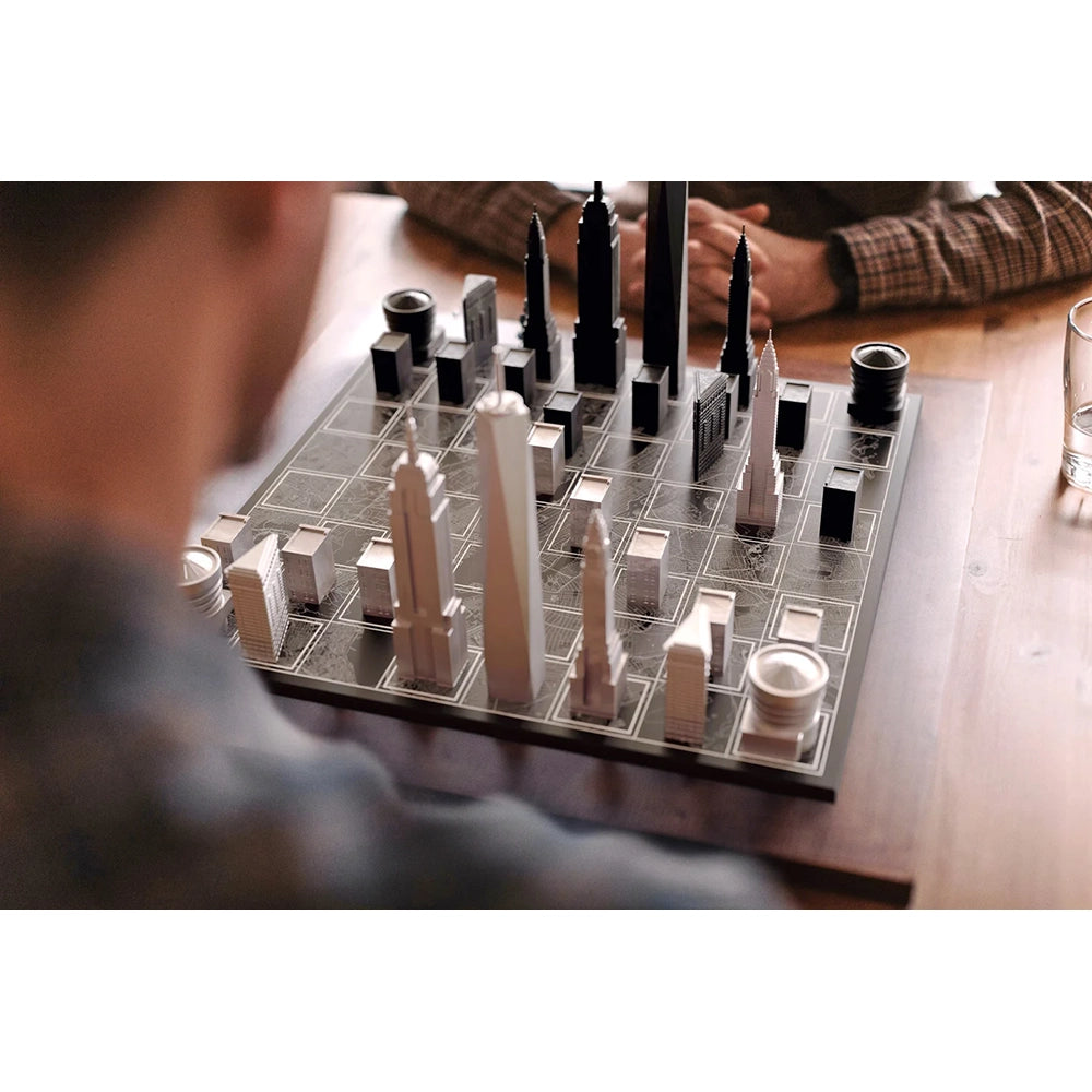 Stainless Steel New York Edition - Skyline Chess Set