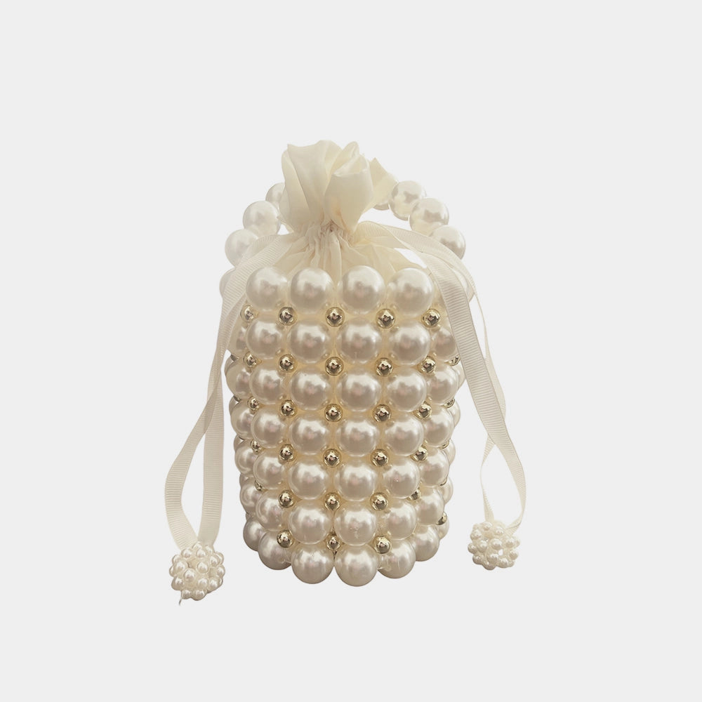 Mini Pearls Evening Bucket Bag