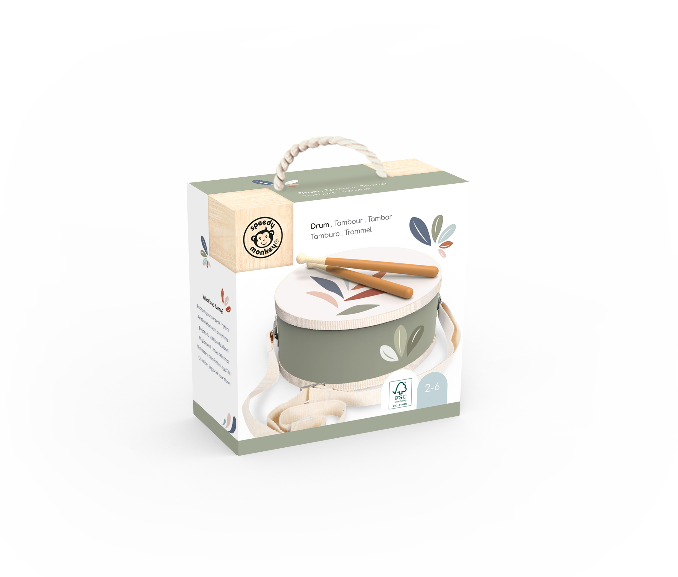 Drum with Adjustable Strap