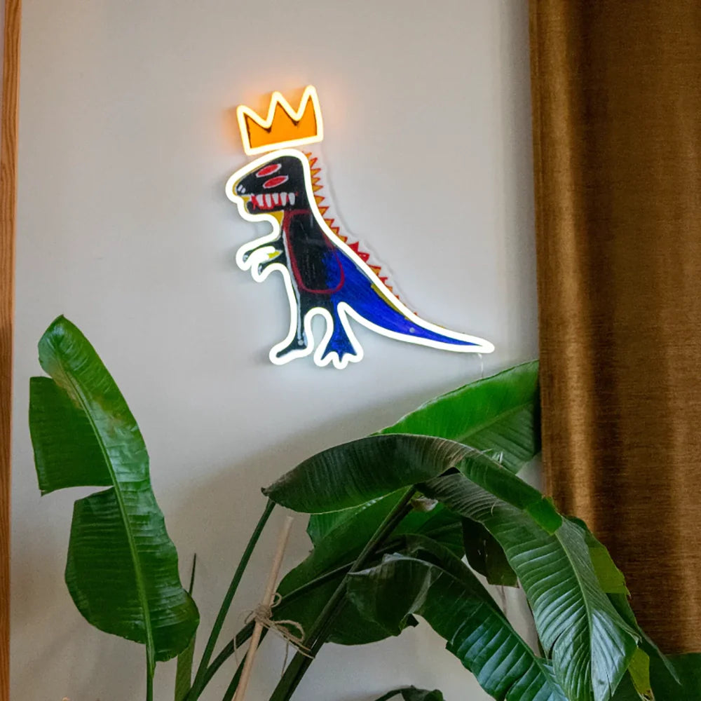Basquiat Pez Dispenser Neon Sign