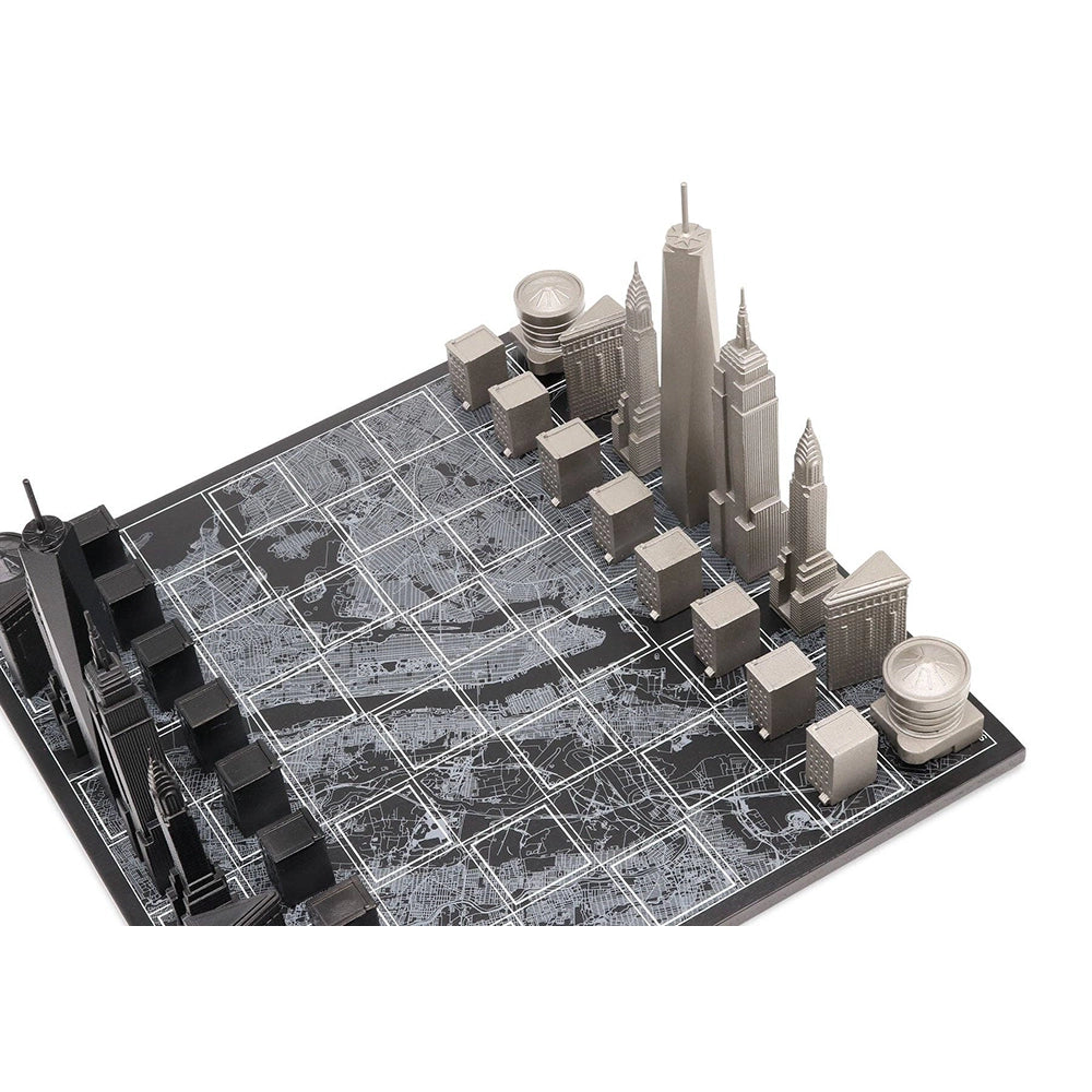 Stainless Steel New York Edition - Skyline Chess Set