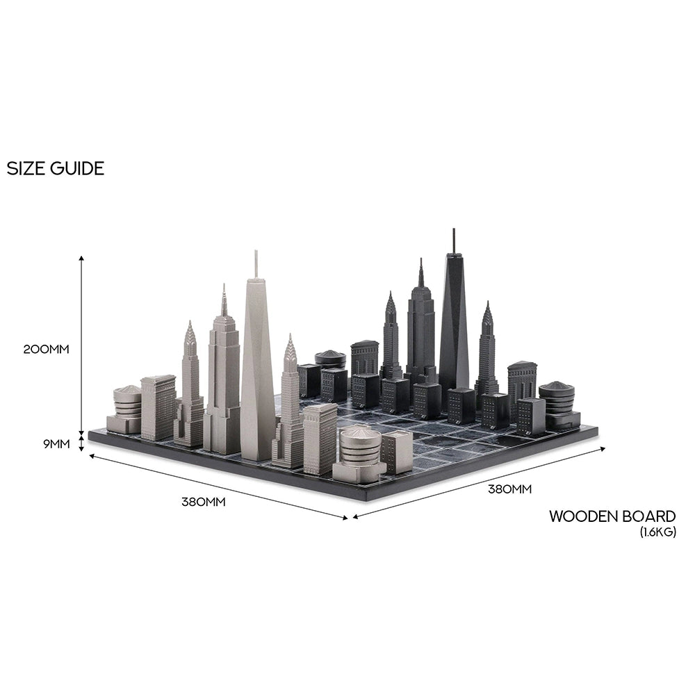 Stainless Steel New York Edition - Skyline Chess Set