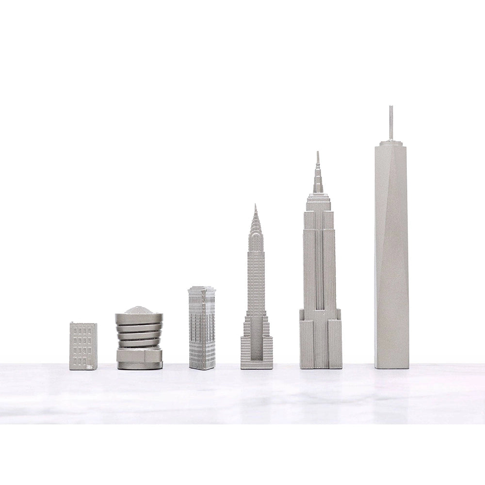 Stainless Steel New York Edition - Skyline Chess Set