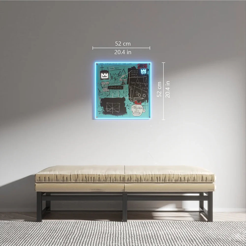 Basquiat Equals Pi Neon Sign