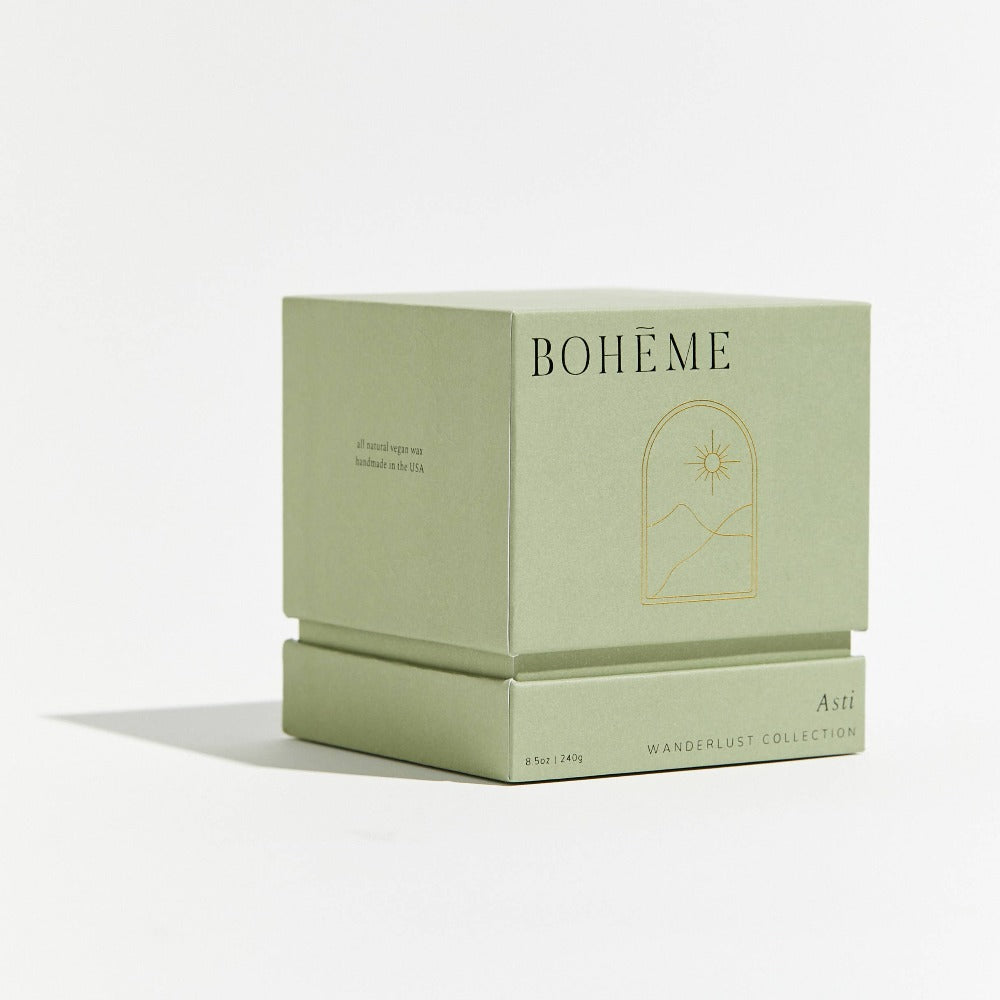 Asti Boheme Candle Packaging