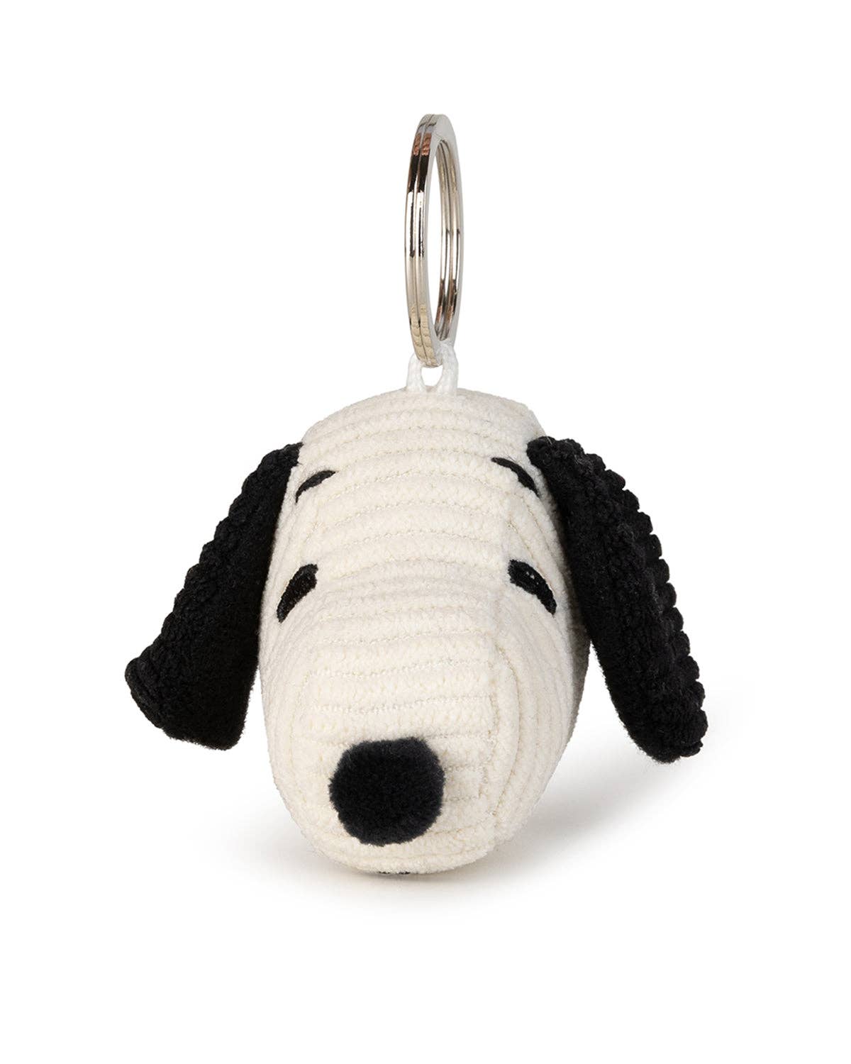 Peanuts Snoopy Head Plush Corduroy Keychain