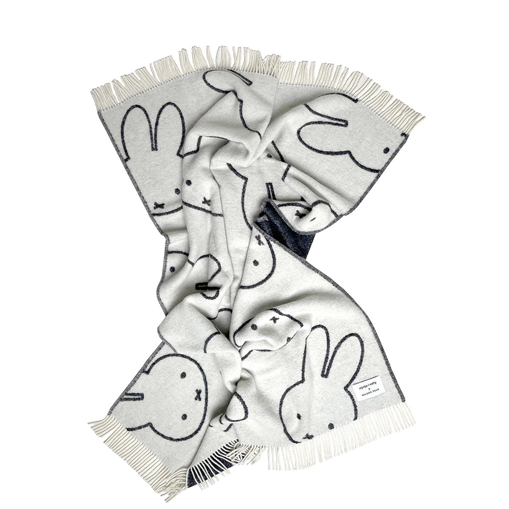 Miffy Blanket White / Black Print