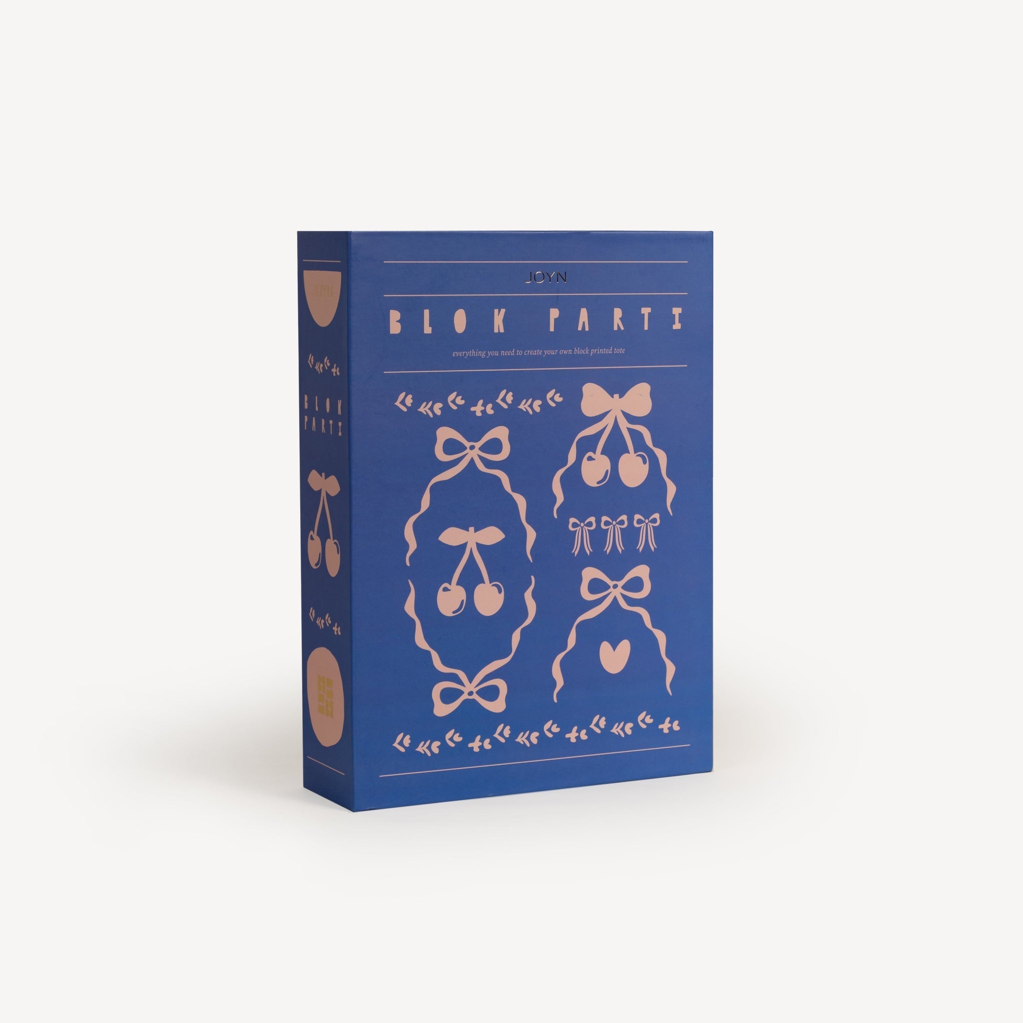 Block Printing Kit - Cherry Bow Print Tote Bag