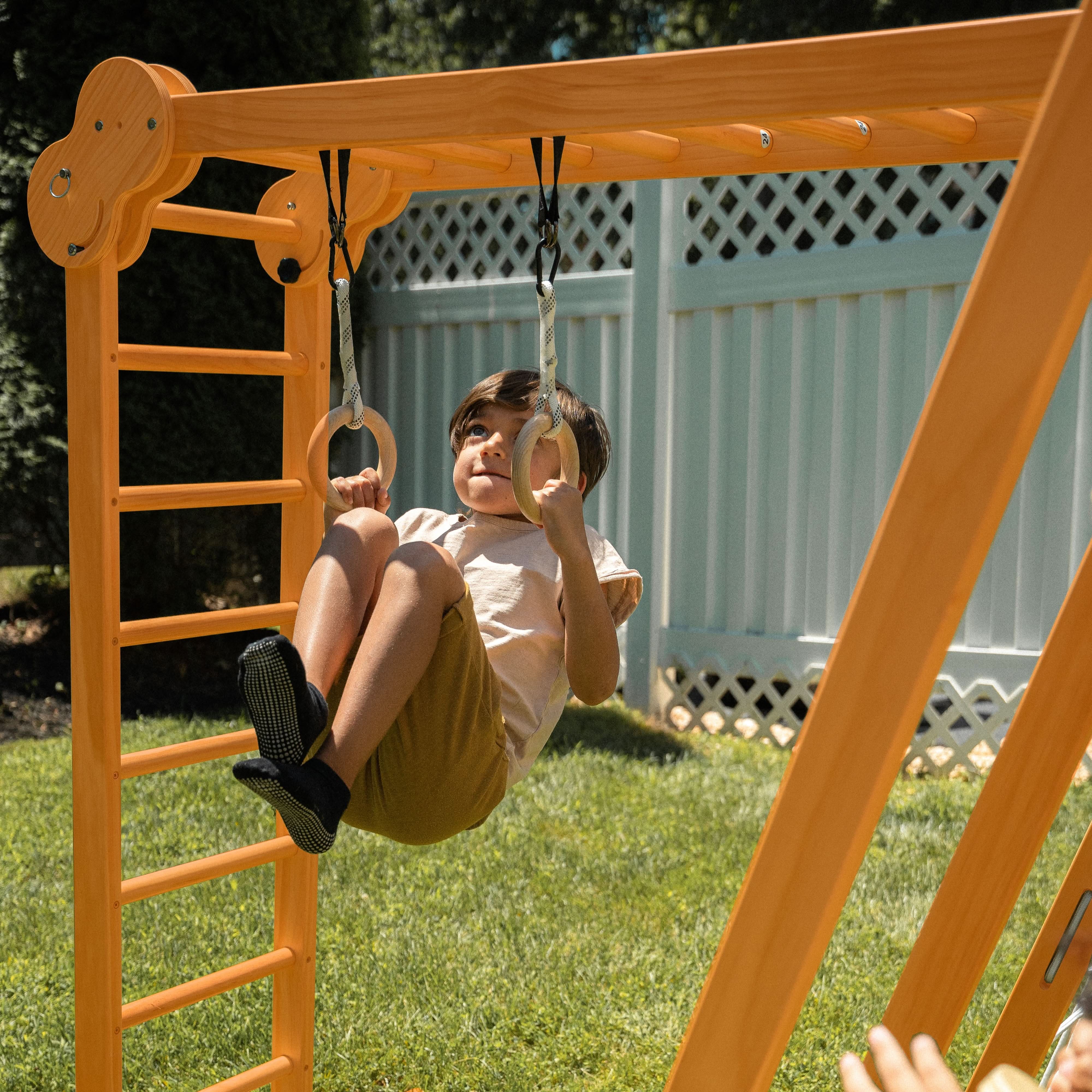 Chestnut 8-in-1 Jungle Gym for Toddlers | Indoor & Outdoor Wooden Playset