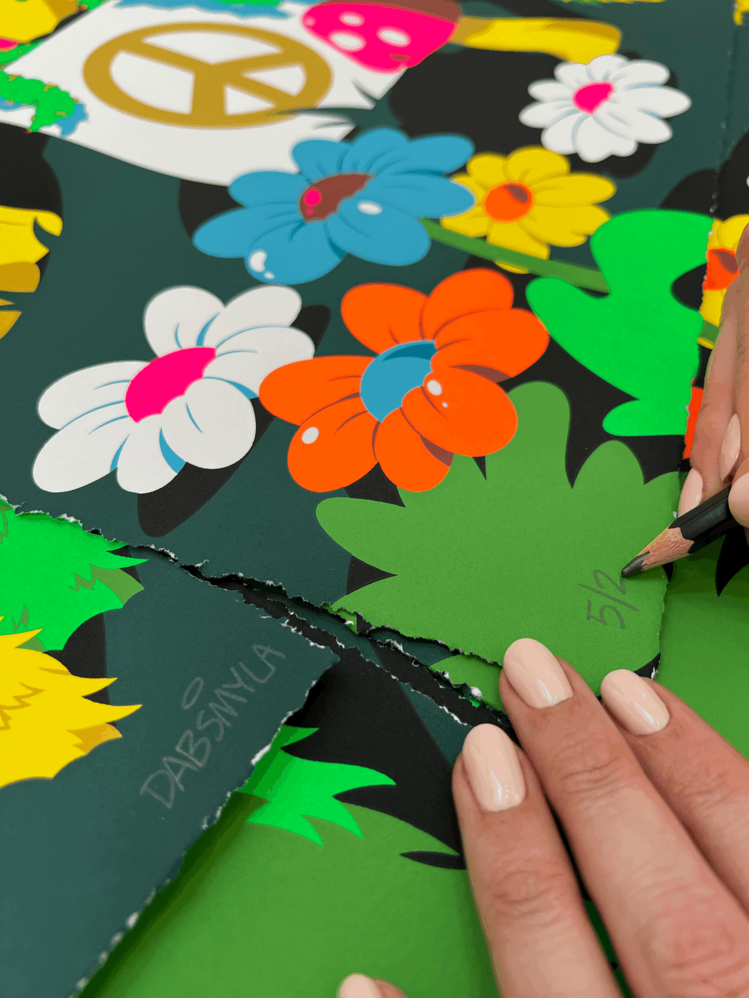 DABS MYLA “Peace Garden Meditation (Neon)” Print