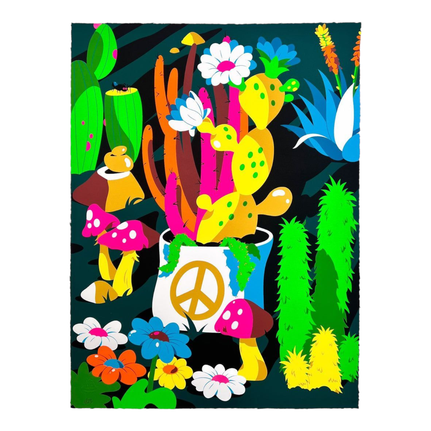 DABS MYLA “Peace Garden Meditation (Neon)” Print