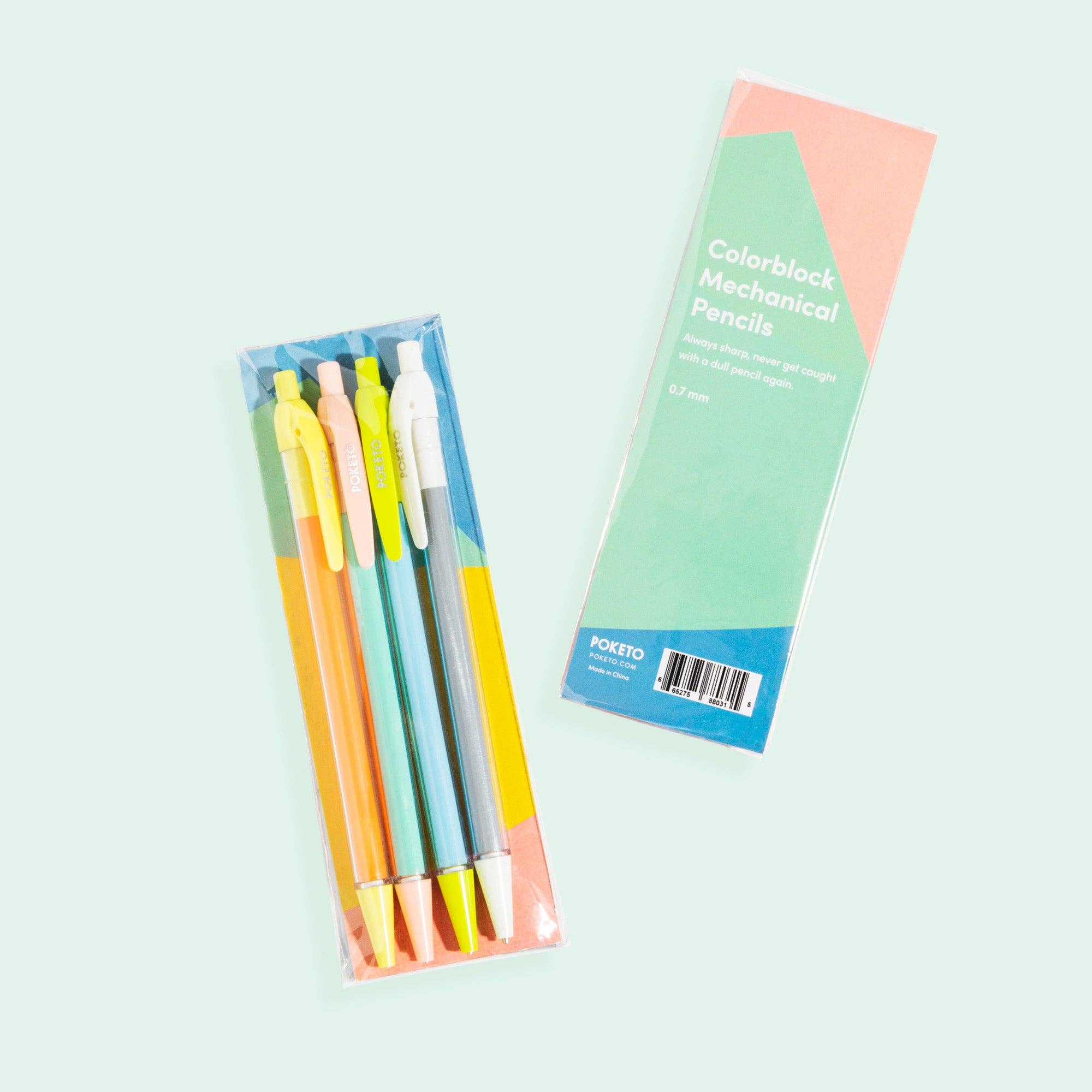 Colorblock Mechanical Pencil - Set of 4