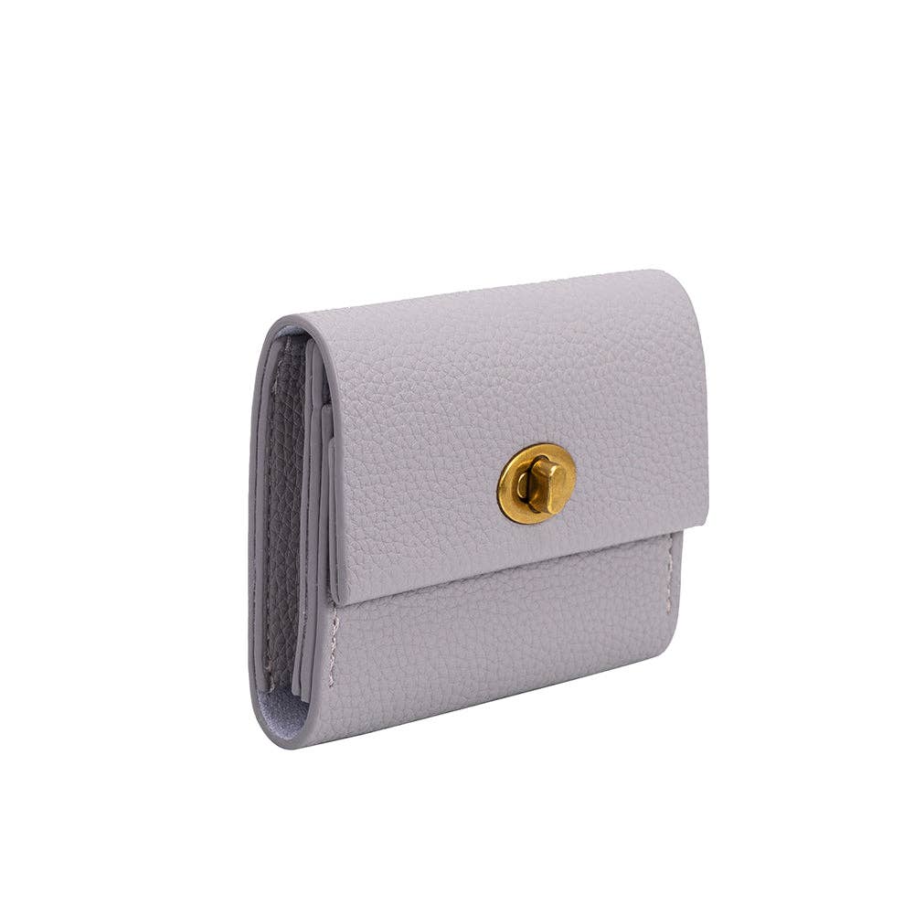 Rita Lilac Vegan Card Case Wallet Side