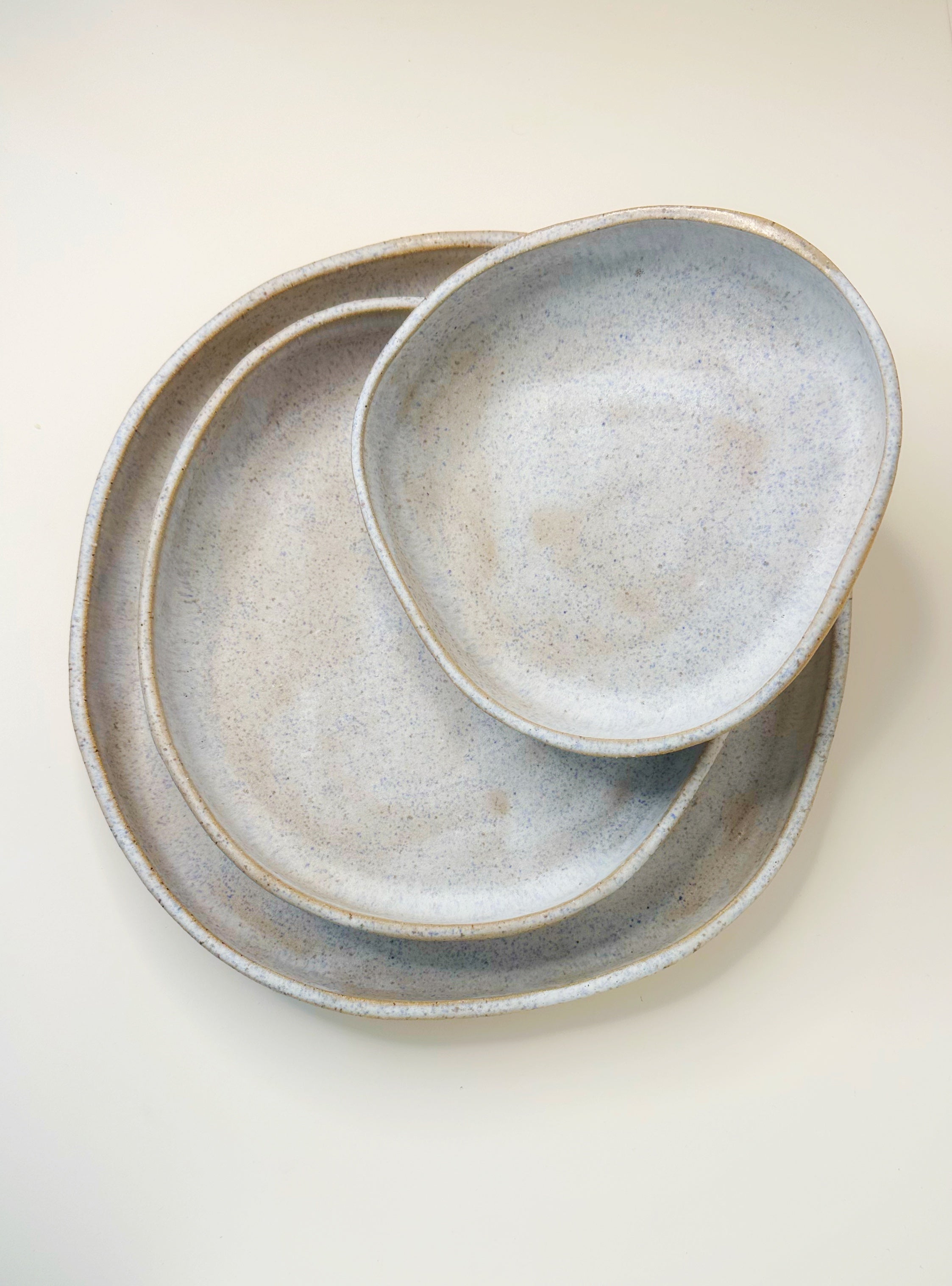Ocean Sand Plates Set - Large, Medium & Small