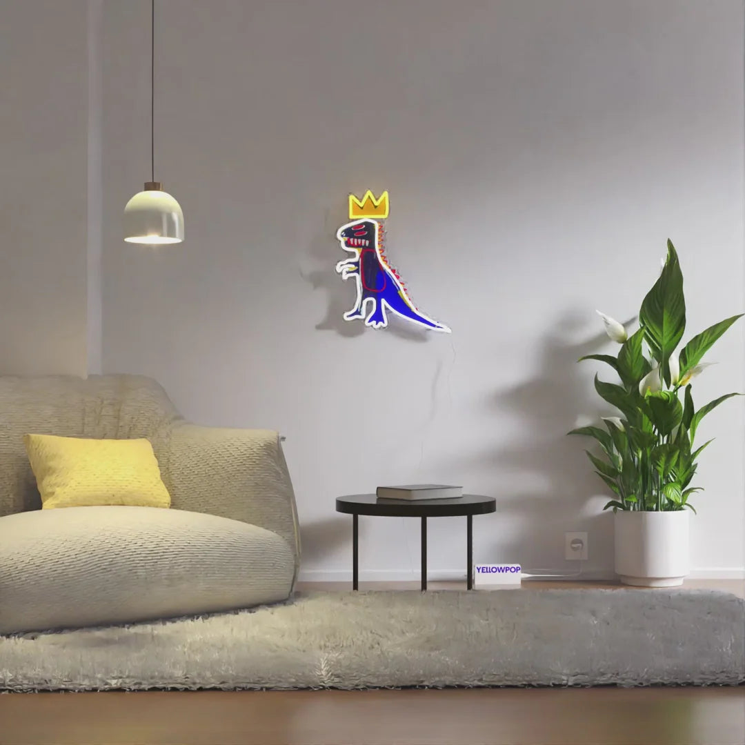 Basquiat Pez Dispenser Neon Sign
