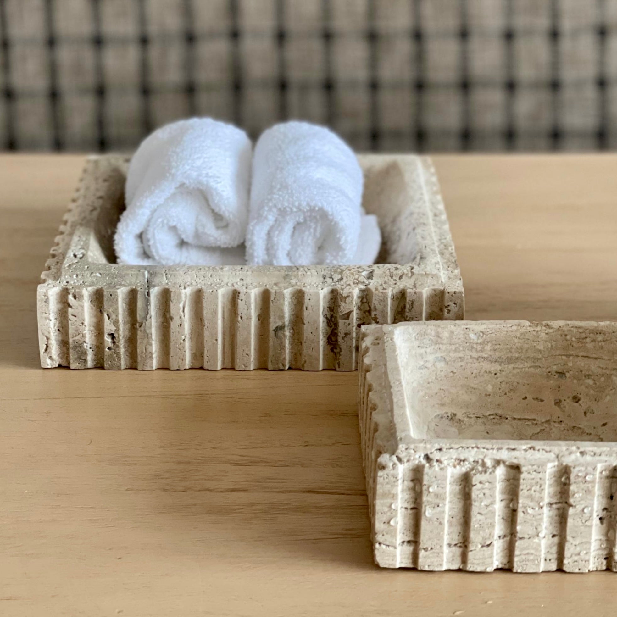 Athens Catch in Travertine, Large