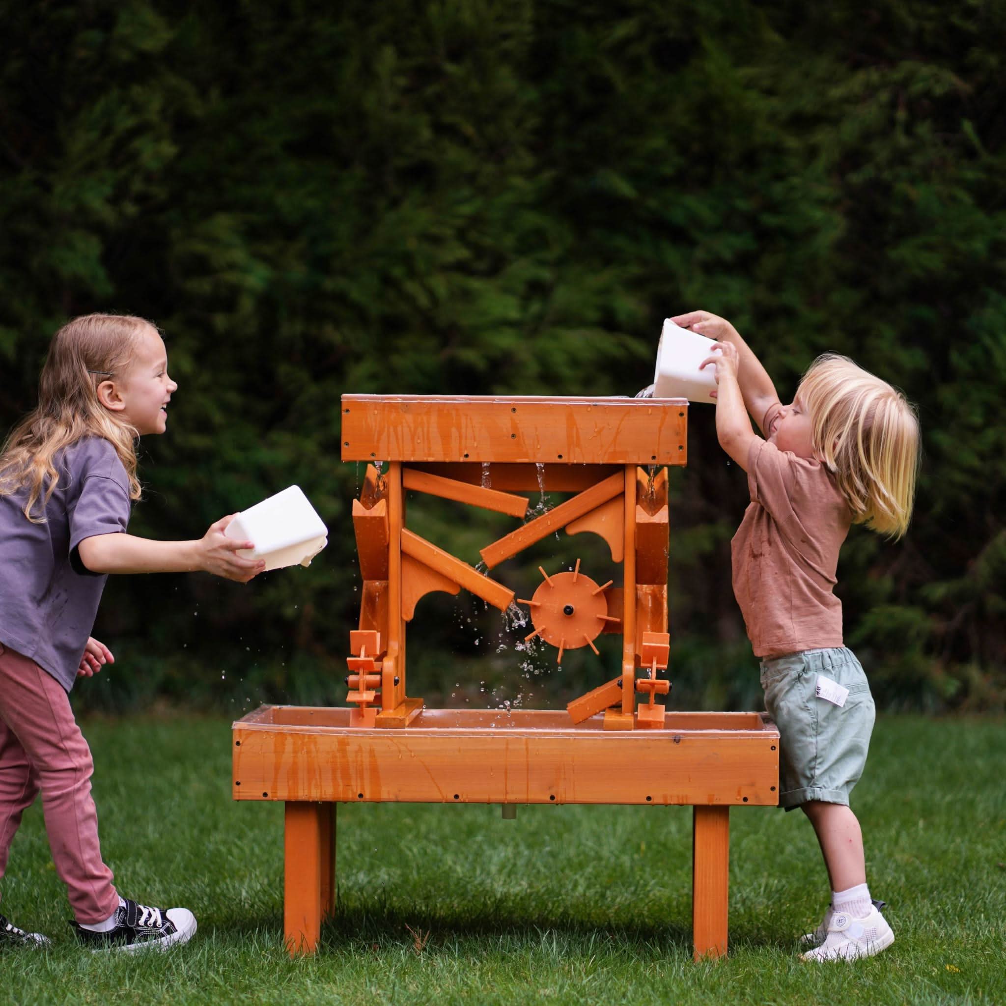 Avenlur Outdoor Wooden Water Table For Kids, Toddlers Playset