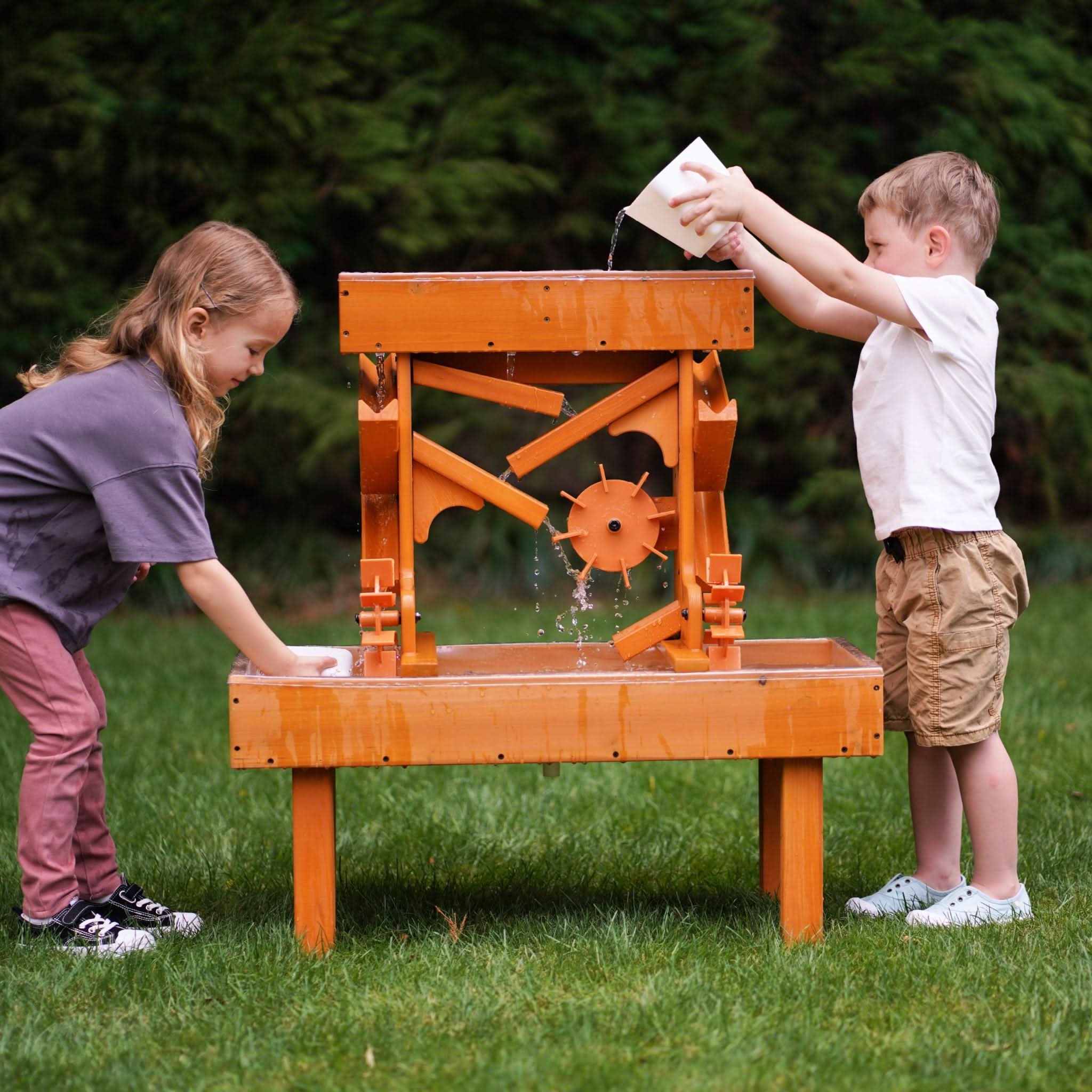 Avenlur Outdoor Wooden Water Table For Kids, Toddlers Playset