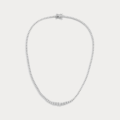 Gradient Tennis Necklace Silver - Maison Nova