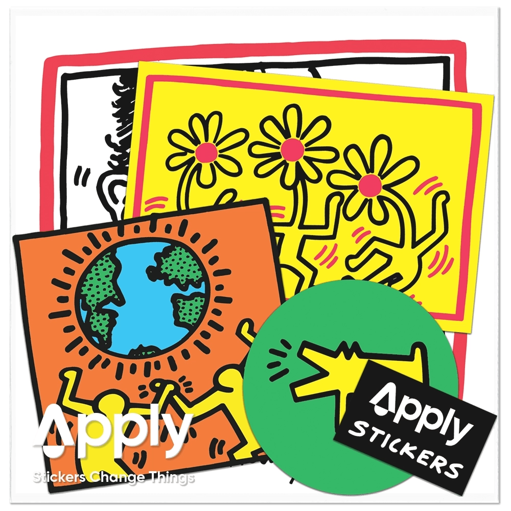 Keith Haring's Earth Stickers - Pack of 3 - Maison Nova